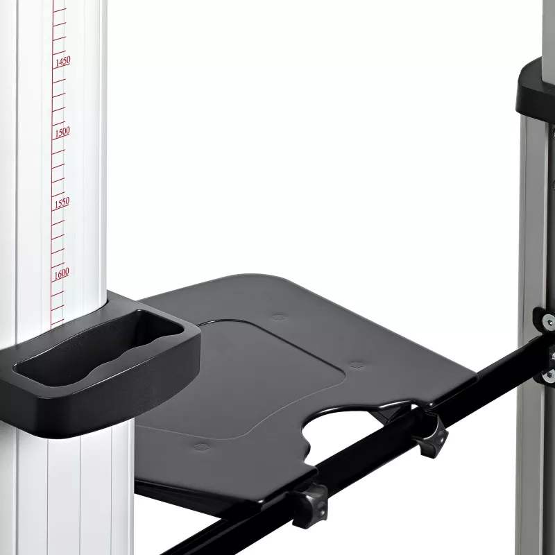 StarTech.com Carro de TV doble para televisores VESA de 37-60 pulgadas hasta 110lb/50kg cada uno - Soporte de TV ajustable en altura, carro móvil para pantallas con bandejas para equipos - Carro de TV con ruedas - Soporte de TV con ruedas