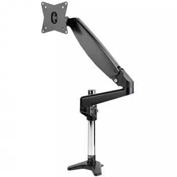 StarTech.com Soporte de monitor de escritorio para pantalla VESA única de hasta 32 pulgadas o 49 pulgadas ultrawide 8kg – articulado y ajustable en altura – pinza en C, paso por mesa – brazo para monitor único