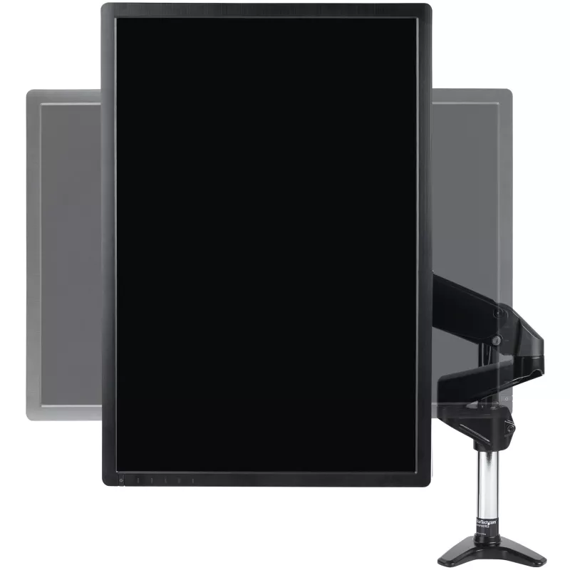 StarTech.com Soporte de monitor de escritorio para pantalla VESA única de hasta 32 pulgadas o 49 pulgadas ultrawide 8kg – articulado y ajustable en altura – pinza en C, paso por mesa – brazo para monitor único