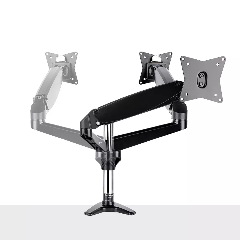 StarTech.com Soporte de monitor de escritorio para pantalla VESA única de hasta 32 pulgadas o 49 pulgadas ultrawide 8kg – articulado y ajustable en altura – pinza en C, paso por mesa – brazo para monitor único