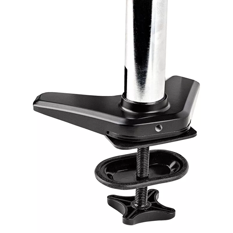 StarTech.com Soporte de monitor de escritorio para pantalla VESA única de hasta 32 pulgadas o 49 pulgadas ultrawide 8kg – articulado y ajustable en altura – pinza en C, paso por mesa – brazo para monitor único
