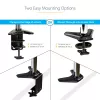 StarTech.com Soporte de monitor de escritorio para pantalla VESA única de hasta 32 pulgadas o 49 pulgadas ultrawide 8kg – articulado y ajustable en altura – pinza en C, paso por mesa – brazo para monitor único