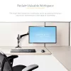 StarTech.com Soporte de monitor de escritorio para pantalla VESA única de hasta 32 pulgadas o 49 pulgadas ultrawide 8kg – articulado y ajustable en altura – pinza en C, paso por mesa – brazo para monitor único