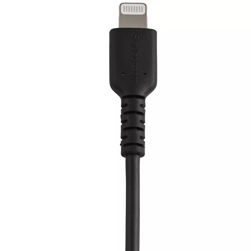 StarTech.com Cable USB-A a Lightning negro resistente de 30cm – Cable de carga/sincronización USB Type-A a Lightning de fibra de aramida heavy-duty – Certificado Apple MFi iPad/iPhone 12