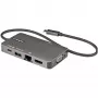 StarTech.com Adaptador multipuerto USB-C – USB-C a HDMI 4K 30Hz o VGA 1080p – Mini dock USB Type-C con 100W Power Delivery passthrough, hub USB de 3 puertos 5Gbps, GbE – Cable fijo de 12″ (30 cm)