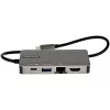 StarTech.com Adaptador multipuerto USB-C – USB-C a HDMI 4K 30Hz o VGA 1080p – Mini dock USB Type-C con 100W Power Delivery passthrough, hub USB de 3 puertos 5Gbps, GbE – Cable fijo de 12″ (30 cm)