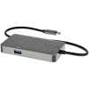 StarTech.com Adaptador multipuerto USB-C – USB-C a HDMI 4K 30Hz o VGA 1080p – Mini dock USB Type-C con 100W Power Delivery passthrough, hub USB de 3 puertos 5Gbps, GbE – Cable fijo de 12″ (30 cm)