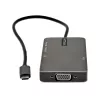 StarTech.com Adaptador multipuerto USB-C – USB-C a HDMI 4K 30Hz o VGA 1080p – Mini dock USB Type-C con 100W Power Delivery passthrough, hub USB de 3 puertos 5Gbps, GbE – Cable fijo de 12″ (30 cm)