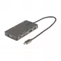 StarTech.com Adaptador multipuerto USB-C – Dock de viaje HDMI 4K 30Hz o VGA – Hub USB 3.0 5Gbps (conectores USB-A/USB-C) – 100W Power Delivery – SD/Micro SD – GbE – Cable de 30cm – Mini dock USB-C