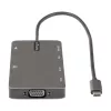 StarTech.com Adaptador multipuerto USB-C – Dock de viaje HDMI 4K 30Hz o VGA – Hub USB 3.0 5Gbps (conectores USB-A/USB-C) – 100W Power Delivery – SD/Micro SD – GbE – Cable de 30cm – Mini dock USB-C