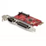 StarTech.com Tarjeta PCIe con puerto serie y paralelo – Tarjeta adaptadora combo PCI-Express con 1 puerto paralelo DB25 y 1 puerto serie RS232 – Tarjeta de expansión/controladora – Tarjeta PCIe para impresora