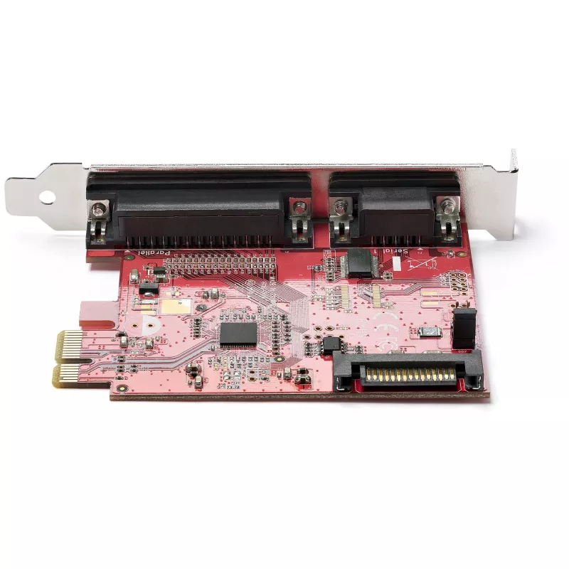 StarTech.com Tarjeta PCIe con puerto serie y paralelo – Tarjeta adaptadora combo PCI-Express con 1 puerto paralelo DB25 y 1 puerto serie RS232 – Tarjeta de expansión/controladora – Tarjeta PCIe para impresora