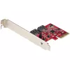 StarTech.com Tarjeta SATA PCIe - Tarjeta de expansión PCIe SATA de 2 puertos - 6Gbps - Full/Low Profile - Adaptador/controlador PCI Express a SATA - ASM1062R SATA RAID - Convertidor PCIe a SATA