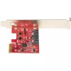 StarTech.com Tarjeta SATA PCIe - Tarjeta de expansión PCIe SATA de 2 puertos - 6Gbps - Full/Low Profile - Adaptador/controlador PCI Express a SATA - ASM1062R SATA RAID - Convertidor PCIe a SATA
