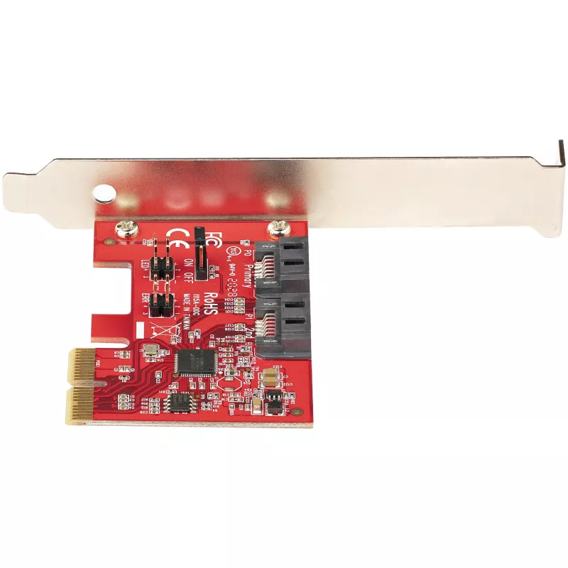 StarTech.com Tarjeta SATA PCIe - Tarjeta de expansión PCIe SATA de 2 puertos - 6Gbps - Full/Low Profile - Adaptador/controlador PCI Express a SATA - ASM1062R SATA RAID - Convertidor PCIe a SATA