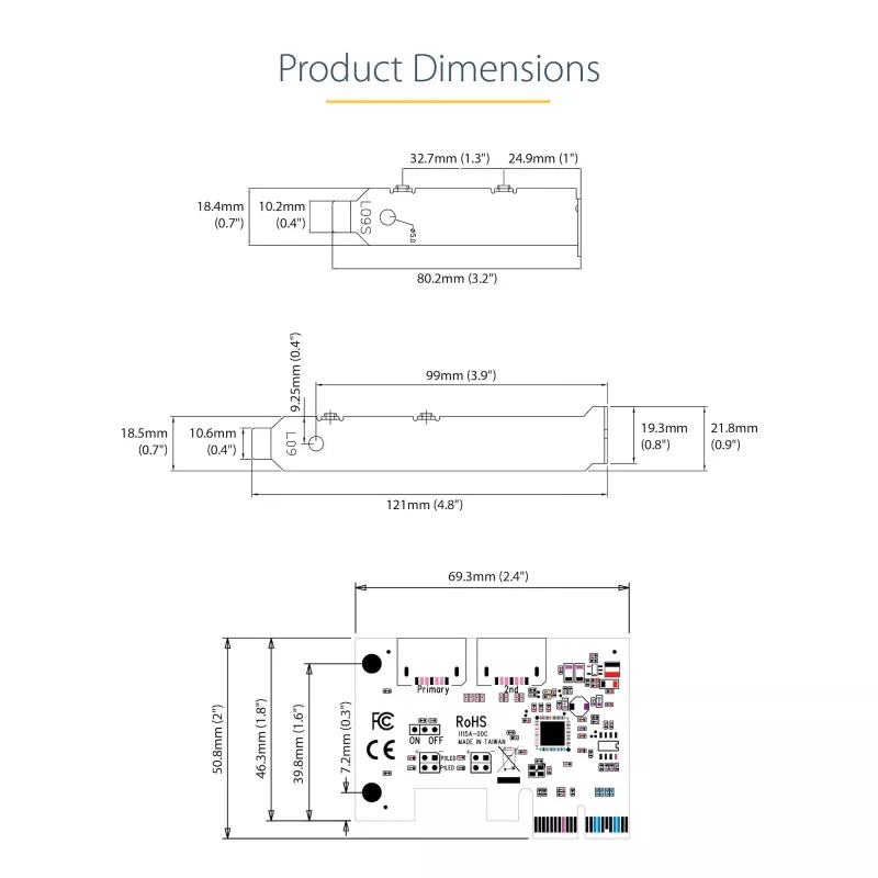 StarTech.com Tarjeta SATA PCIe - Tarjeta de expansión PCIe SATA de 2 puertos - 6Gbps - Full/Low Profile - Adaptador/controlador PCI Express a SATA - ASM1062R SATA RAID - Convertidor PCIe a SATA