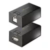 StarTech.com Extensor USB 2.0 de 150 m (492 ft) sobre cable Ethernet Cat5e/Cat6, extensor USB con alimentación externa vía RJ45/cable de red, extensor/adaptador USB sobre cable Ethernet