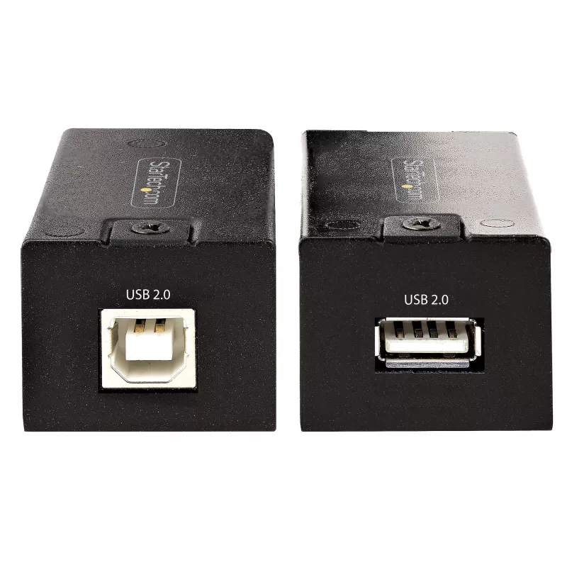 StarTech.com Extensor USB 2.0 de 150 m (492 ft) sobre cable Ethernet Cat5e/Cat6, extensor USB con alimentación externa vía RJ45/cable de red, extensor/adaptador USB sobre cable Ethernet
