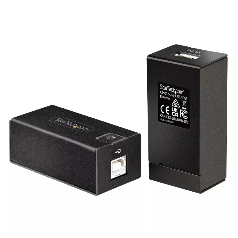 StarTech.com Extensor USB 2.0 de 150 m (492 ft) sobre cable Ethernet Cat5e/Cat6, extensor USB con alimentación externa vía RJ45/cable de red, extensor/adaptador USB sobre cable Ethernet