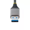 StarTech.com Hub USB de 3 puertos con Ethernet - 3 conectores USB-A - Gigabit Ethernet (RJ-45) - USB 3.0 5Gbit/s - Alimentado por bus - Cable de 30 cm - Adaptador hub USB portátil para portátil con GbE