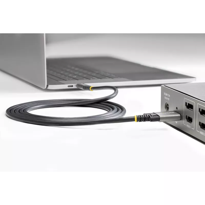 StarTech.com Cable USB-C con bloqueo por tornillo lateral de 0,91 m 10 Gbit/s – Cable USB-C certificado USB-IF – Cable USB 3.1/3.2 Gen 2 Type-C – Carga Power Delivery 100 W (5 A), DP Alt Mode – doble bloqueo por tornillo – Cable USB-C carga/sincronización