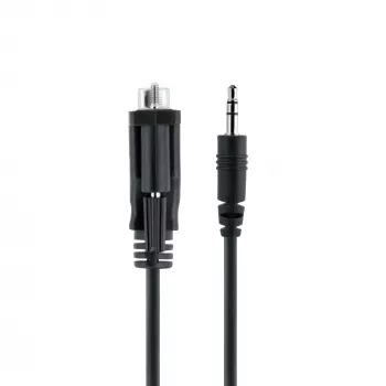 StarTech.com Cable serie DB9 a 3,5 mm de 1 m para configurar dispositivos serie, cable RS232 DB9 macho a 3,5 mm, utilizado para calibrar proyectores, digital signage y televisores a través del conector de audio
