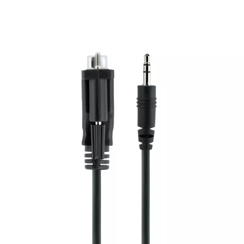StarTech.com Cable serie DB9 a 3,5 mm de 1 m para configurar dispositivos serie, cable RS232 DB9 macho a 3,5 mm, utilizado para calibrar proyectores, digital signage y televisores a través del conector de audio