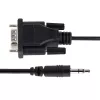 StarTech.com Cable serie DB9 a 3,5 mm de 1 m para configurar dispositivos serie, cable RS232 DB9 macho a 3,5 mm, utilizado para calibrar proyectores, digital signage y televisores a través del conector de audio