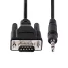 StarTech.com Cable serie DB9 a 3,5 mm de 1 m para configurar dispositivos serie, cable RS232 DB9 macho a 3,5 mm, utilizado para calibrar proyectores, digital signage y televisores a través del conector de audio