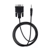 StarTech.com Cable serie DB9 a 3,5 mm de 1 m para configurar dispositivos serie, cable RS232 DB9 macho a 3,5 mm, utilizado para calibrar proyectores, digital signage y televisores a través del conector de audio