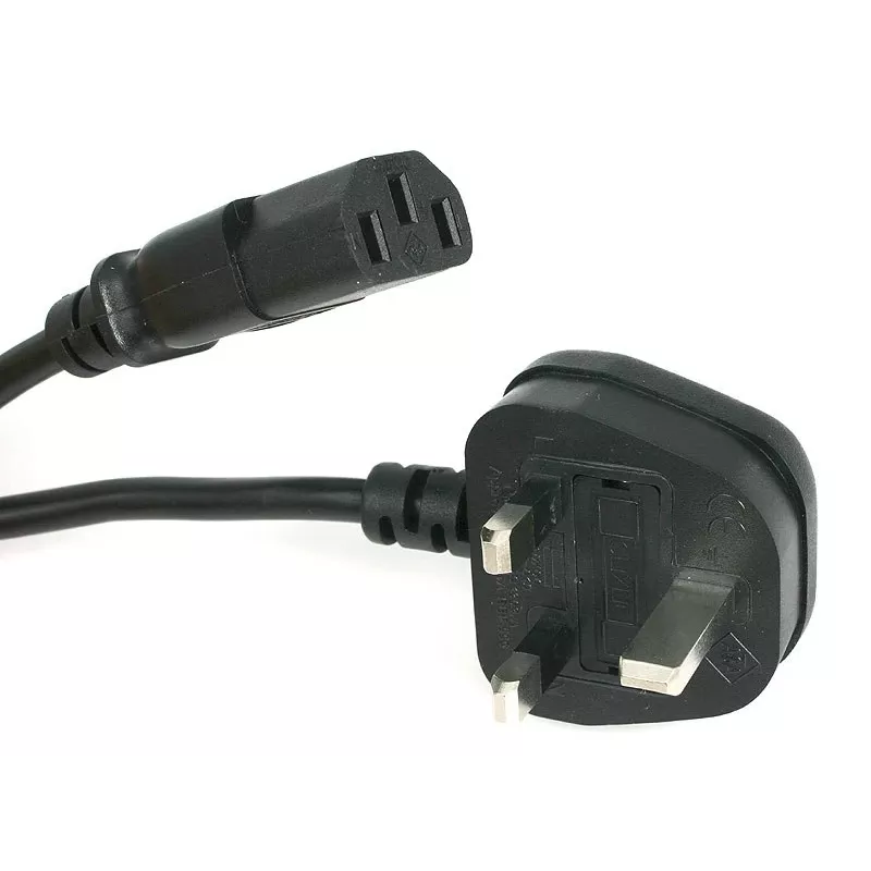 StarTech.com Cable de alimentación de ordenador UK de 0,9 m (3ft), BS 1363 a C13, 18AWG, 10A 250V, cable de alimentación de repuesto, cable de alimentación UK / cable de alimentación de PC, cable de alimentación de TV