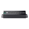StarTech.com Hub USB 2.0 industrial de 10 puertos, hub USB robusto con protección ESD nivel 4, montaje en carril DIN/pared/mesa hub USB-A, expansión de puertos USB con conectores bloqueables, hub USB multipuerto