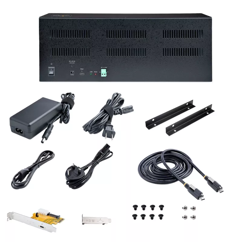 StarTech.com Chasis de expansión PCIe de 4 ranuras con tarjeta host PCIe x2, PCIe 2.0 – 10 Gbit/s, ranuras PCIe externas para desktops/servidores, caja/adaptador de expansión PCI Express, 4 ranuras PCIe x1