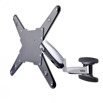 StarTech.com Soporte de pared para TV VESA, soporte de pared para TV full-motion ajustable para pantallas de 23 a 55 pulgadas, soporte de TV plano compatible con 30 kg, soporte de pared para TV extensible/inclinable/giratorio