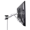 StarTech.com Soporte de pared para TV VESA, soporte de pared para TV full-motion ajustable para pantallas de 23 a 55 pulgadas, soporte de TV plano compatible con 30 kg, soporte de pared para TV extensible/inclinable/giratorio