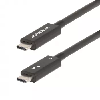 StarTech.com Cable Thunderbolt 4 activo de 2m, 40 Gbit/s, 100W Power Delivery, vídeo 4K/8K, cable Thunderbolt certificado por Intel – Compatible con USB4/Thunderbolt 4/USB 3.2/USB Type-C/DisplayPort/Thunderbolt 3
