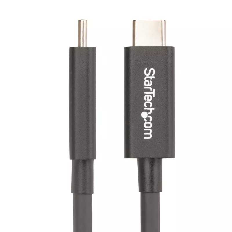 StarTech.com Cable Thunderbolt 4 activo de 2m, 40 Gbit/s, 100W Power Delivery, vídeo 4K/8K, cable Thunderbolt certificado por Intel – Compatible con USB4/Thunderbolt 4/USB 3.2/USB Type-C/DisplayPort/Thunderbolt 3