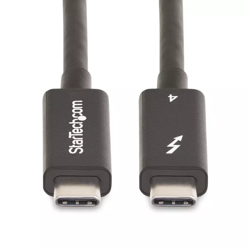 StarTech.com Cable Thunderbolt 4 activo de 2m, 40 Gbit/s, 100W Power Delivery, vídeo 4K/8K, cable Thunderbolt certificado por Intel – Compatible con USB4/Thunderbolt 4/USB 3.2/USB Type-C/DisplayPort/Thunderbolt 3