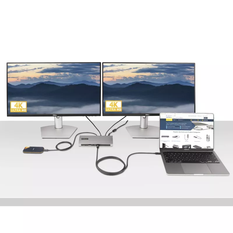 StarTech.com Cable Thunderbolt 4 activo de 2m, 40 Gbit/s, 100W Power Delivery, vídeo 4K/8K, cable Thunderbolt certificado por Intel – Compatible con USB4/Thunderbolt 4/USB 3.2/USB Type-C/DisplayPort/Thunderbolt 3