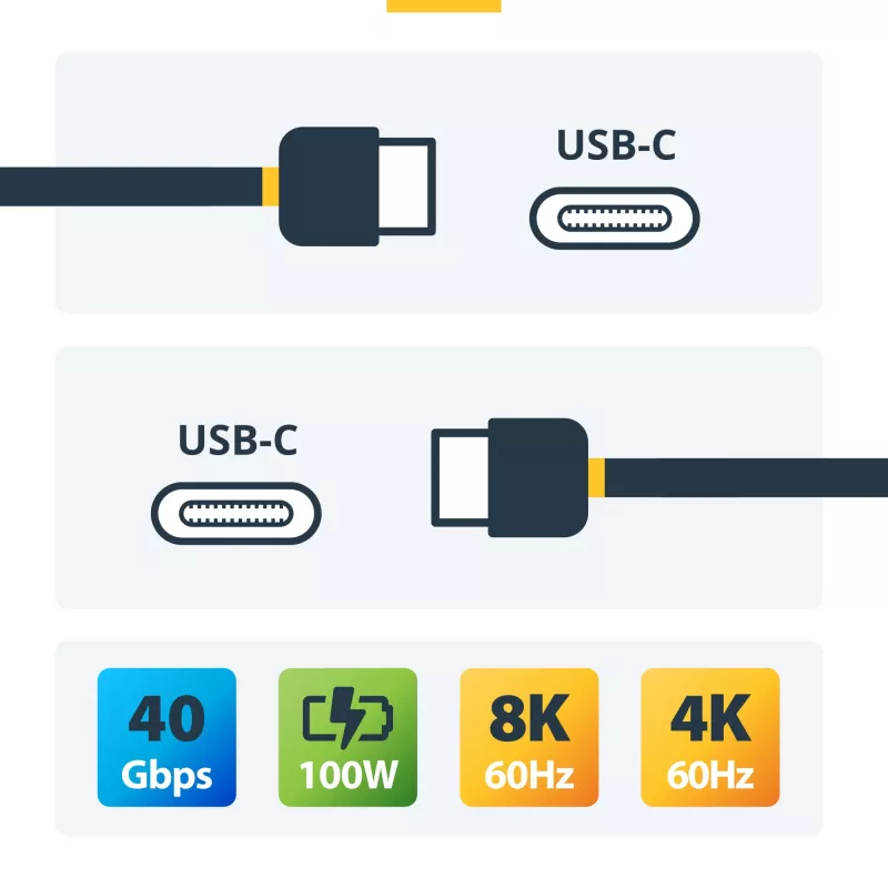 StarTech.com Cable Thunderbolt 4 activo de 2m, 40 Gbit/s, 100W Power Delivery, vídeo 4K/8K, cable Thunderbolt certificado por Intel – Compatible con USB4/Thunderbolt 4/USB 3.2/USB Type-C/DisplayPort/Thunderbolt 3