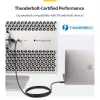 StarTech.com Cable Thunderbolt 4 activo de 2m, 40 Gbit/s, 100W Power Delivery, vídeo 4K/8K, cable Thunderbolt certificado por Intel – Compatible con USB4/Thunderbolt 4/USB 3.2/USB Type-C/DisplayPort/Thunderbolt 3