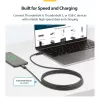 StarTech.com Cable Thunderbolt 4 activo de 2m, 40 Gbit/s, 100W Power Delivery, vídeo 4K/8K, cable Thunderbolt certificado por Intel – Compatible con USB4/Thunderbolt 4/USB 3.2/USB Type-C/DisplayPort/Thunderbolt 3