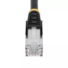 StarTech.com Cable Ethernet CAT6a de 10m - Negro - Low Smoke Zero Halogen (LSZH) - Cable de red patch S/FTP RJ-45 sin enganches 10GbE 500MHz 100W PoE++ con alivio de tensión
