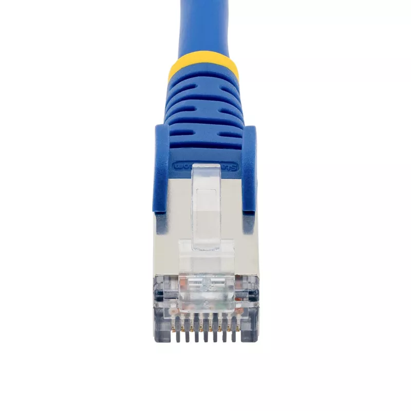 StarTech.com Cable Ethernet CAT6a de 1m - Azul - bajo humo y libre de halógenos (LSZH) - Cable de red patch S/FTP RJ-45 sin enganches 10GbE 500MHz 100W PoE++ con alivio de tensión