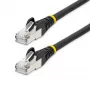 StarTech.com Cable Ethernet CAT6a de 3m – Negro – Low Smoke Zero Halogen (LSZH) – Cable de red patch S/FTP RJ-45 sin enganches 10GbE 500MHz 100W PoE++ con alivio de tensión