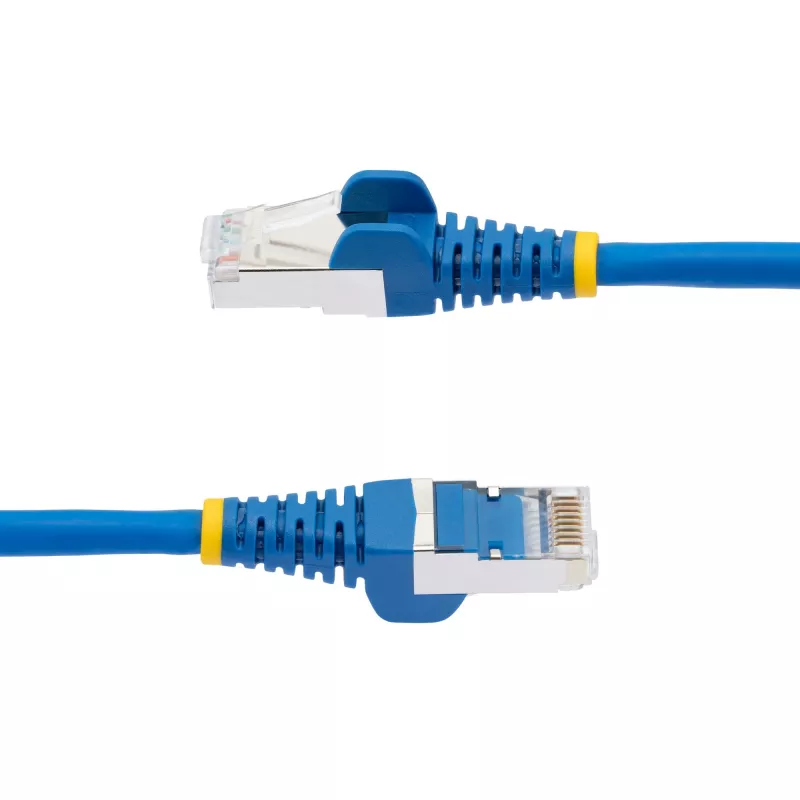 StarTech.com Cable Ethernet CAT6a de 7m - Azul - Low Smoke Zero Halogen (LSZH) - Cable de red patch S/FTP RJ-45 sin enganches 10GbE 500MHz 100W PoE++ con alivio de tensión