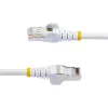 StarTech.com Cable Ethernet CAT6a de 1m – Blanco – Low Smoke Zero Halogen (LSZH) – Cable de red patch S/FTP RJ-45 sin enganches 10GbE 500MHz 100W PoE++ con alivio de tensión
