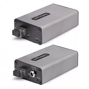 StarTech.com Extensor USB 3.0 de 2 puertos sobre fibra multimodo OM3 – LC/LC – 2x 5 Gbit/s hub USB-A – 350 m (1150 pies) de alcance – Extensor USB de fibra duradero – Extensor USB óptico
