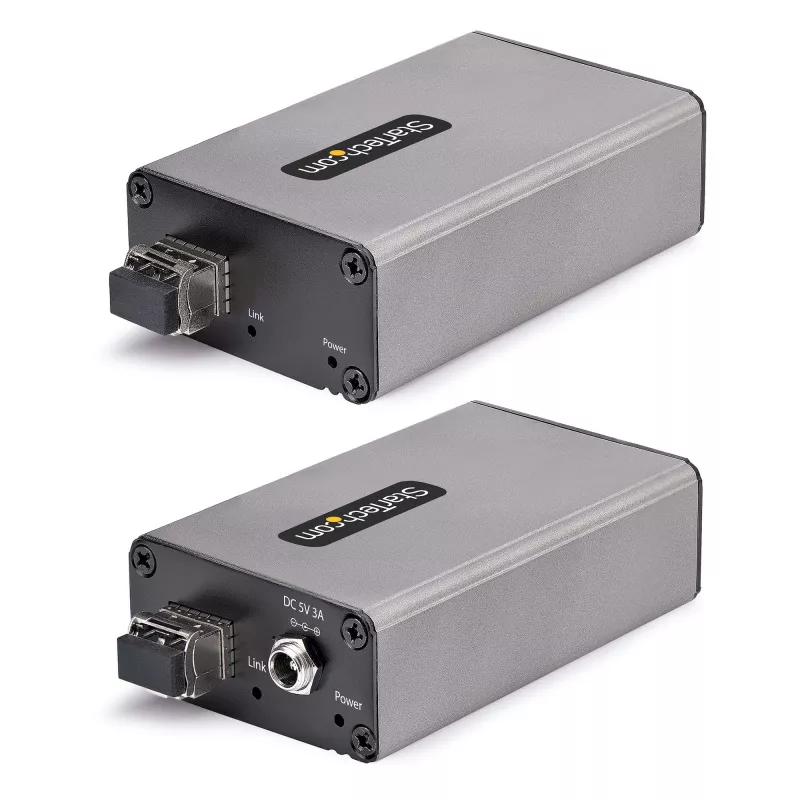 StarTech.com Extensor USB 3.0 de 2 puertos sobre fibra multimodo OM3 – LC/LC – 2x 5 Gbit/s hub USB-A – 350 m (1150 pies) de alcance – Extensor USB de fibra duradero – Extensor USB óptico