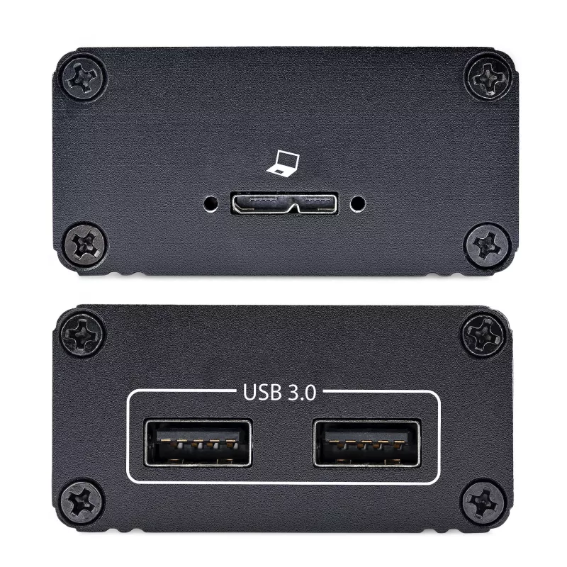 StarTech.com Extensor USB 3.0 de 2 puertos sobre fibra multimodo OM3 – LC/LC – 2x 5 Gbit/s hub USB-A – 350 m (1150 pies) de alcance – Extensor USB de fibra duradero – Extensor USB óptico